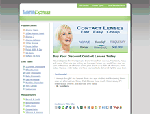 Tablet Screenshot of contactlensesexpress.com